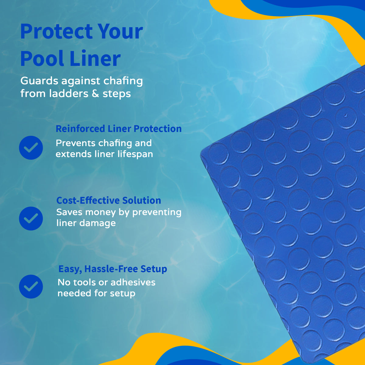 4-ft x 5-ft Deluxe In-Pool Ladder/Step Liner Pad, feature detail (image 6)