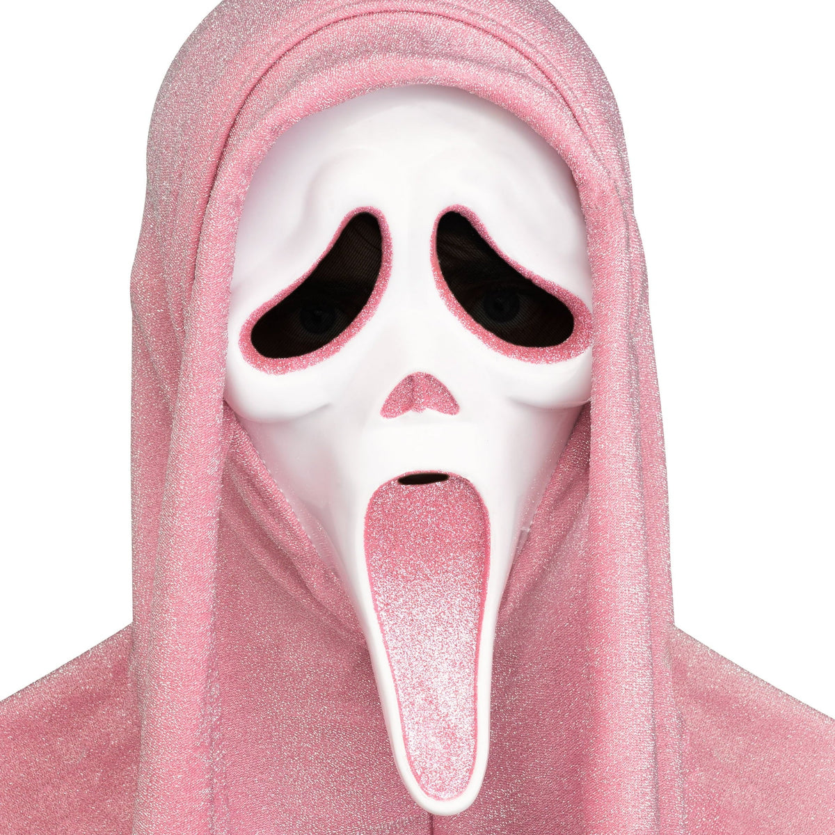 Fun World Scream Ghost Face Glitter Costume Mask Pink, Purple, Green, Silver