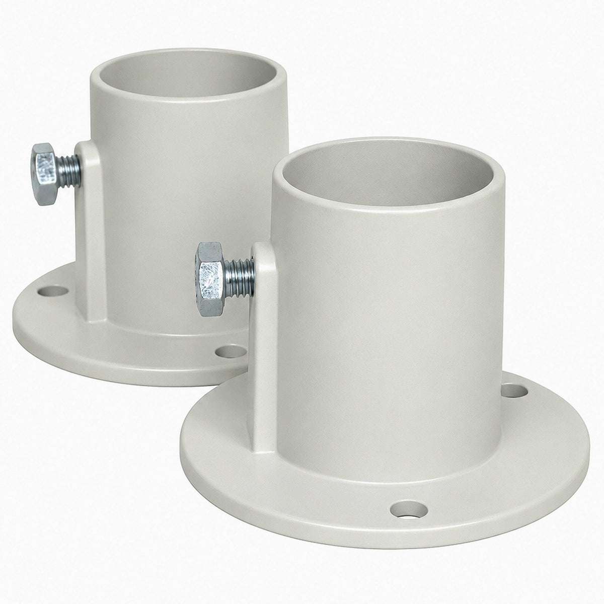 Blue Wave Cast Aluminum Deck Flanges for Above Ground In-Pool Ladders, 1.625 in ID, Pair, NE1228PR