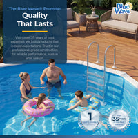 Premium Stainless Steel In-Pool Ladder for Above Ground Pools, feature detail (image 7)