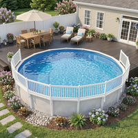Blue Wave Above Ground Pool Fence Base Kit A, 8 Sections, White, NE145