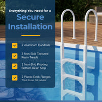 Aluminum/Resin In-Pool Ladder for Above Ground Pools, feature detail (image 6)