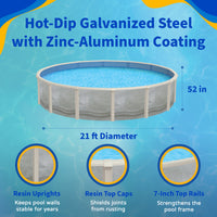 Trinity 21' Round above-ground pool package, feature detail (image 4)