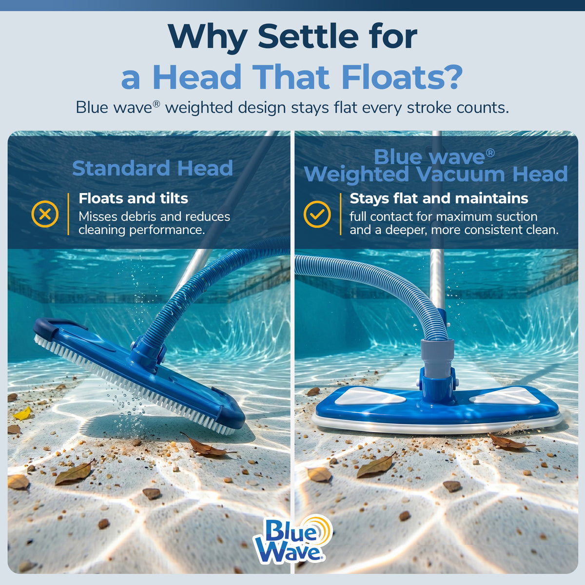 Deluxe Weighted Pool Vacuum Head for 1.25, feature detail (image 6)