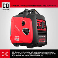 2500W Inverter Gas Generator w/ CO Alert HB5020C