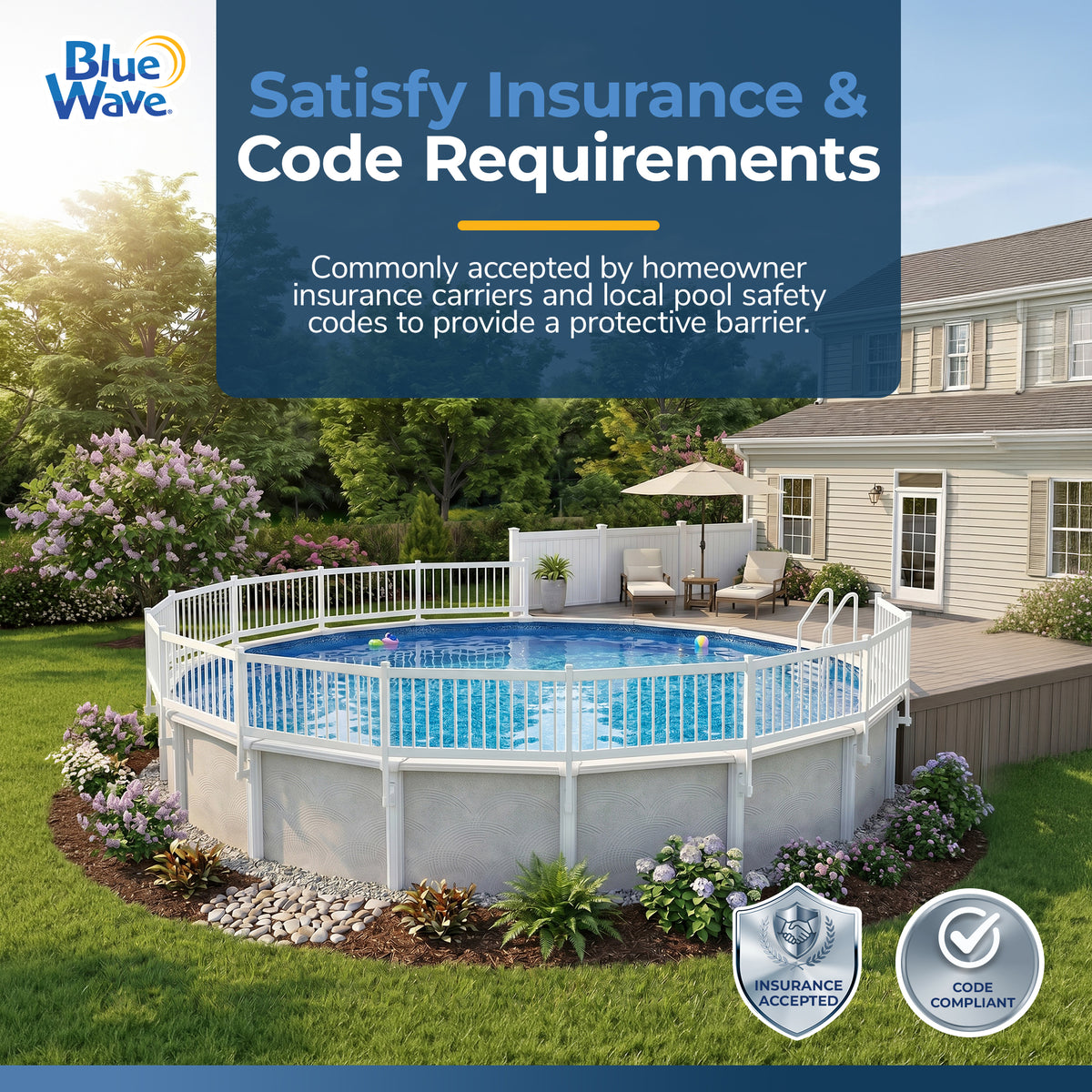 Above Ground Pool Fence Kit (8 Sections), feature detail (image 2)