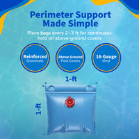 Blue Wave Above Ground Winter Cover Wall Bags, 4-Pack, feature detail (image 3)