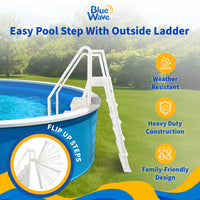 Easy Pool Step With Outside Ladder for Above Ground Pools, feature detail (image 2)