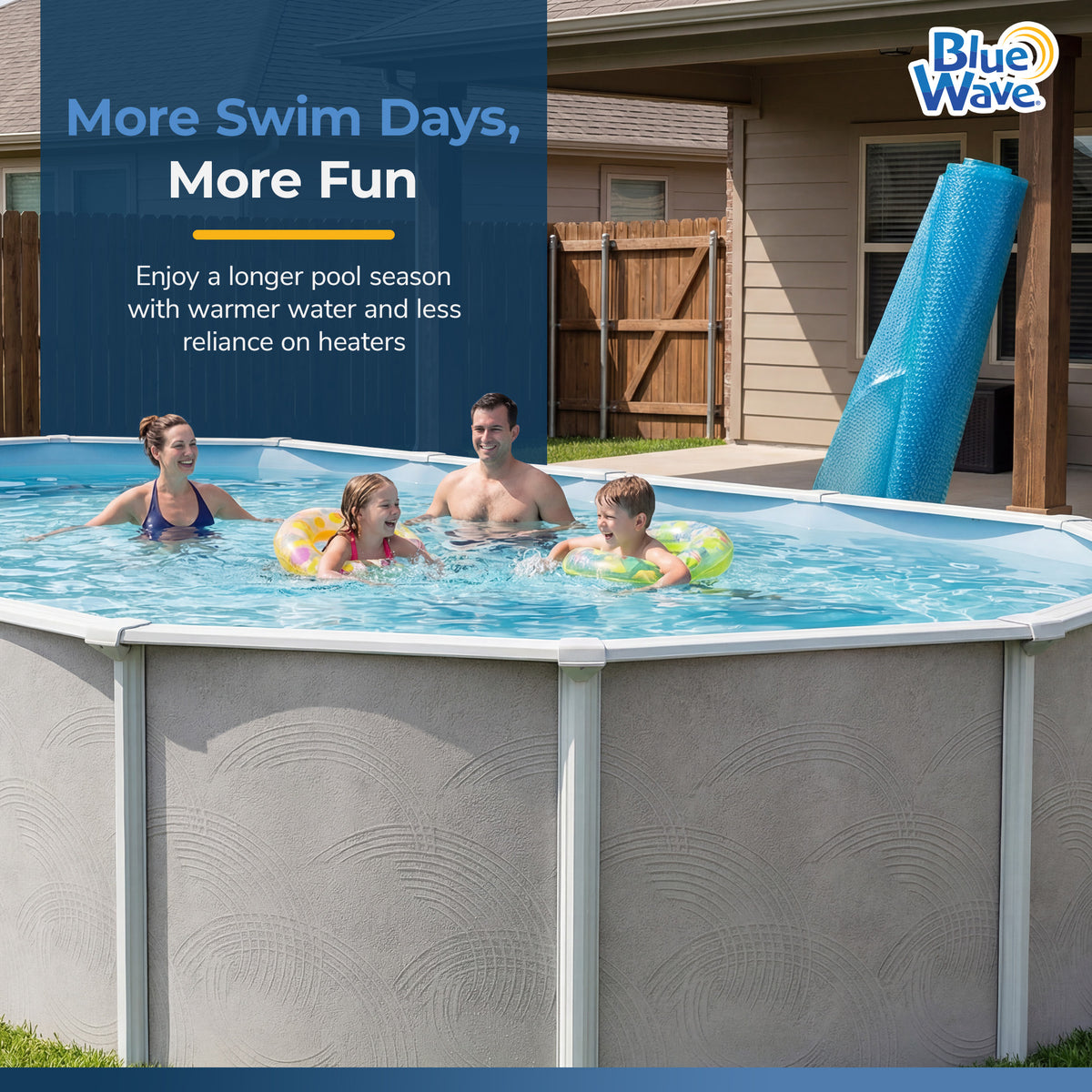 Blue Wave 24' x 12' Oval 8 Mil Blue Solar Cover for Above Ground Pools, feature detail (image 4)