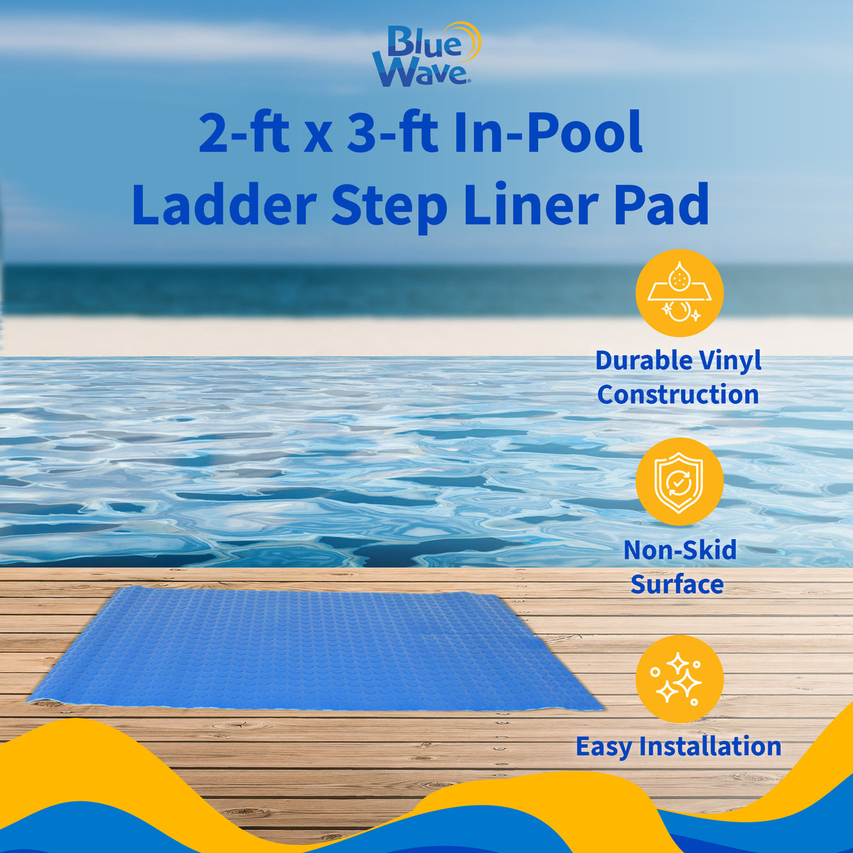 2-ft x 3-ft In-Pool Ladder/Step Liner Pad, feature detail (image 2)