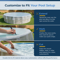 Blue Wave 30' Round 12 Mil Clear Solar Cover for Above Ground Pools, feature detail (image 5)