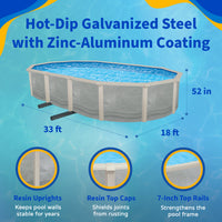 Trinity 33' x 18' Oval above-ground pool package, feature detail (image 3)