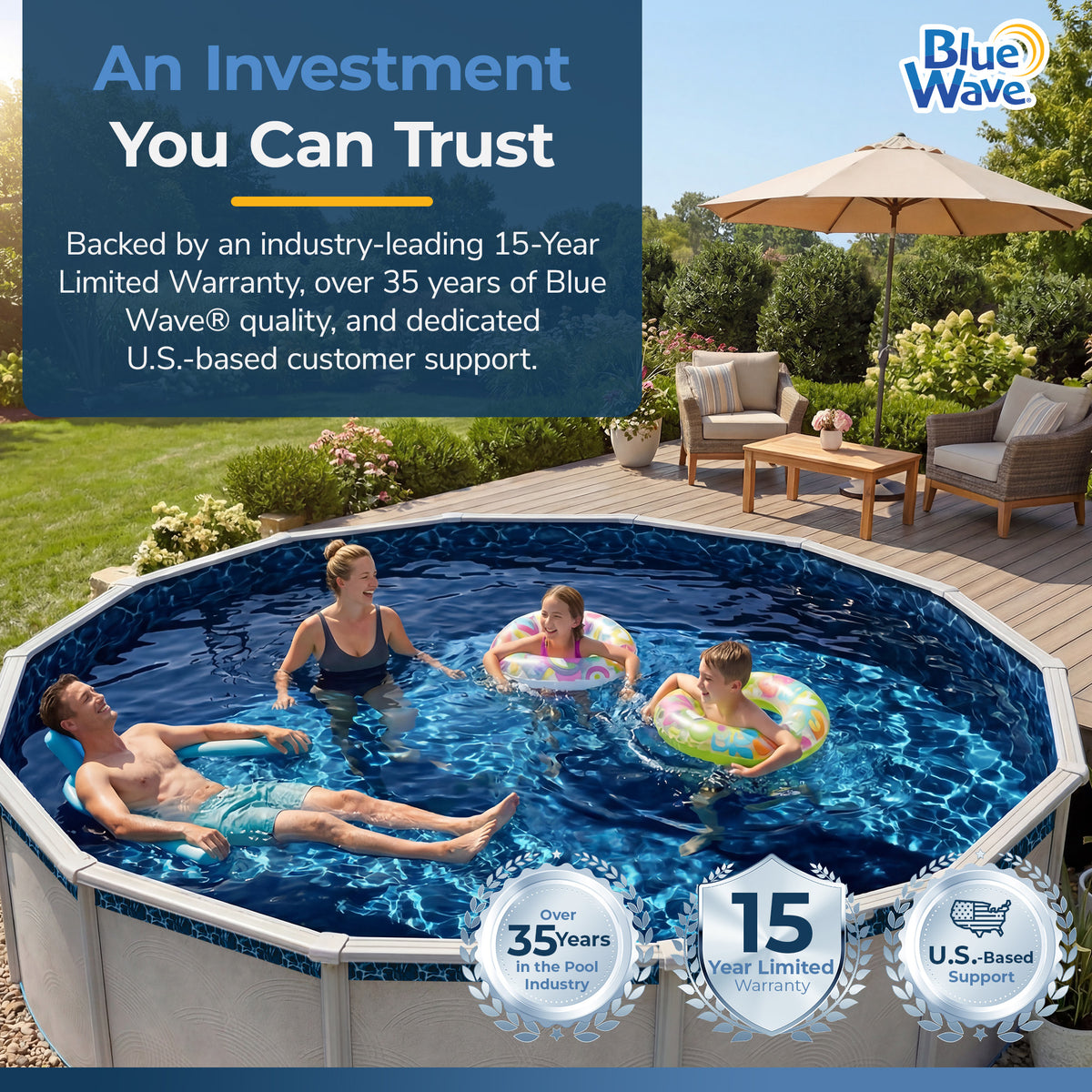 Evening Bay pool liner, 12' Round, feature detail (image 6)