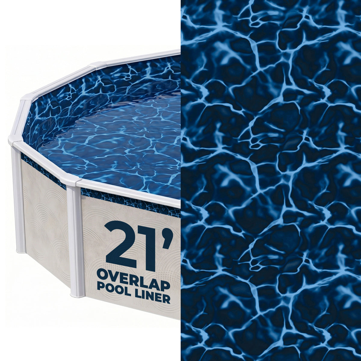 21' Round Evening Bay 13 Mil Overlap Pool Liner (NL504-20)