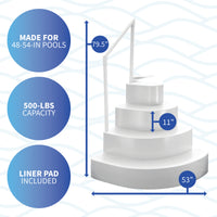 Wedding Cake Above Ground Pool Step w/ Liner Pad, feature detail (image 2)