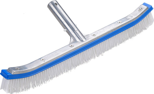 Blue Wave 18" Deluxe Curved Aluminum-Back Pool Wall Brush with Nylon Bristles (NA8008)