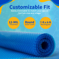 Blue Wave 8' x 7' 12 Mil Blue Solar Blanket for Hot Tubs & Spas, feature detail (image 3)