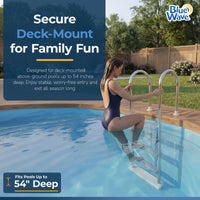 Premium Stainless Steel In-Pool Ladder for Above Ground Pools, feature detail (image 3)