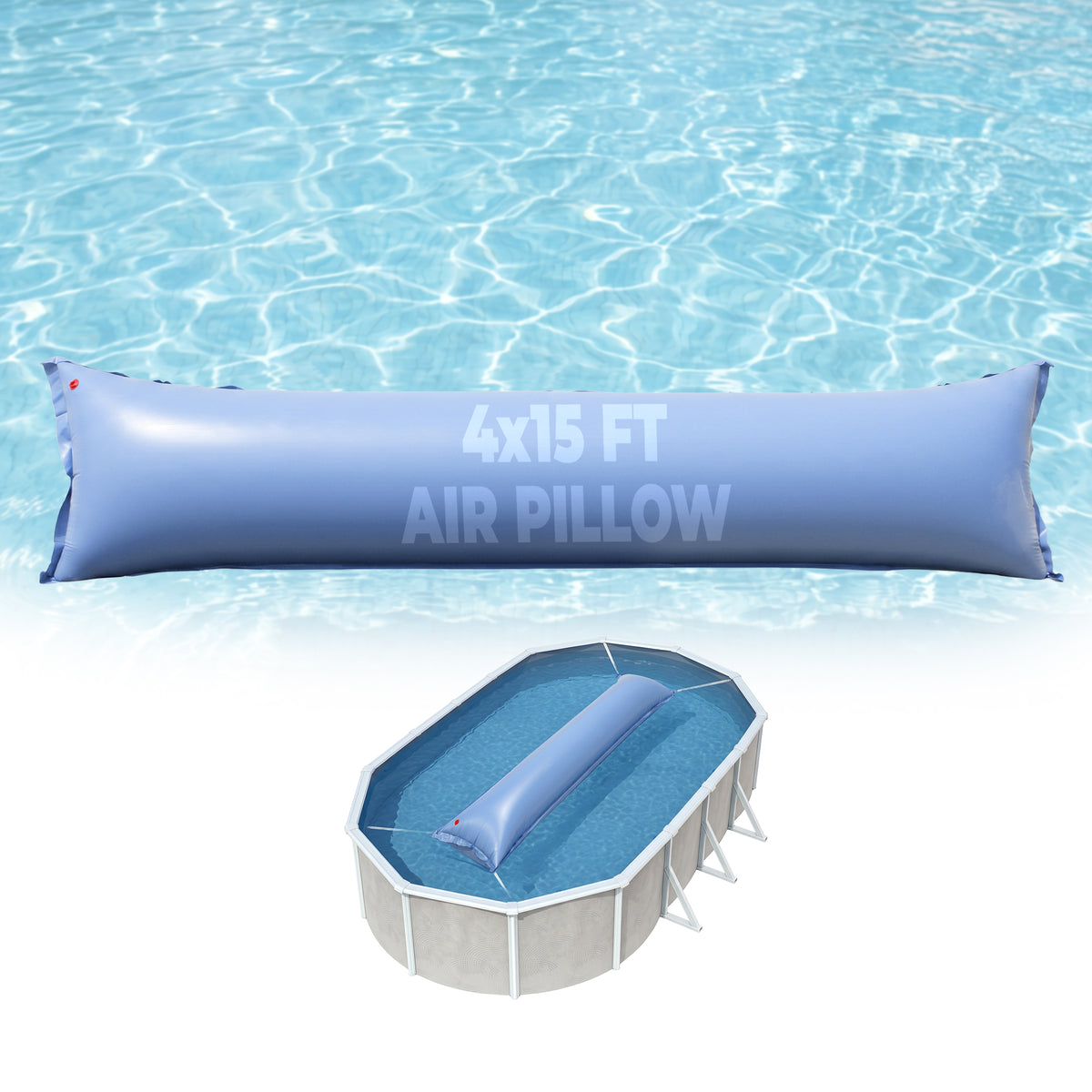 Blue Wave 4' x 15' Winter Air Pillow, Ice Equalizer for Above Ground Pools, NW152