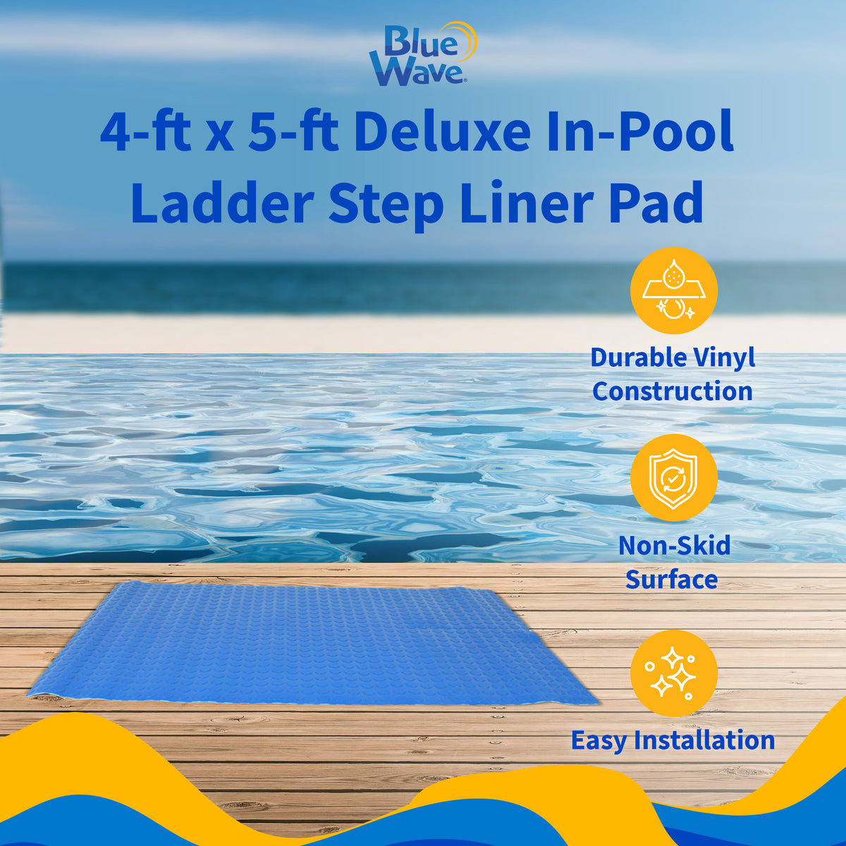 4-ft x 5-ft Deluxe In-Pool Ladder/Step Liner Pad, feature detail (image 2)
