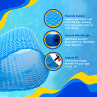 Blue Wave 8' x 7' 12 Mil Blue Solar Blanket for Hot Tubs & Spas, feature detail (image 4)