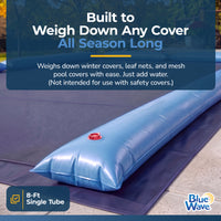 Blue Wave 8' Single Chamber Water Tube, Blue for In Ground Winter Covers, feature detail (image 2)