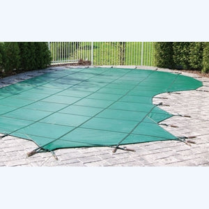 Latham 7000MS 16' x 32' Rectangle Mesh Pool Safety Cover, Green, CSGMP16320