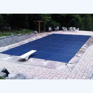 Latham HD 1000V 16' x 32' Rectangle w/ Center Step Solid Pool Safety Cover, Green, CSGS16321