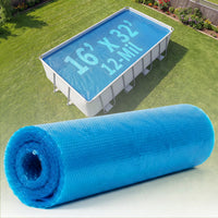 Blue Wave 16' x 32' Rectangle 12 Mil Blue Solar Cover for In-Ground Pools, NS420