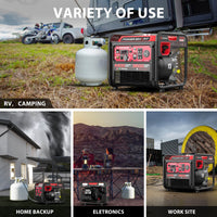 4400W/4000W Gasoline/Propane Duel Fuel Inverter Generator w/ CO Alert MB5040DC