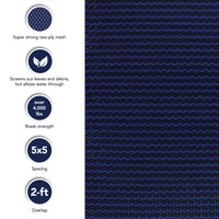 Arctic Armor 18' x 36' Rectangle w/ Center End Step Standard Mesh Pool Safety Cover, Blue, product image (image 4)