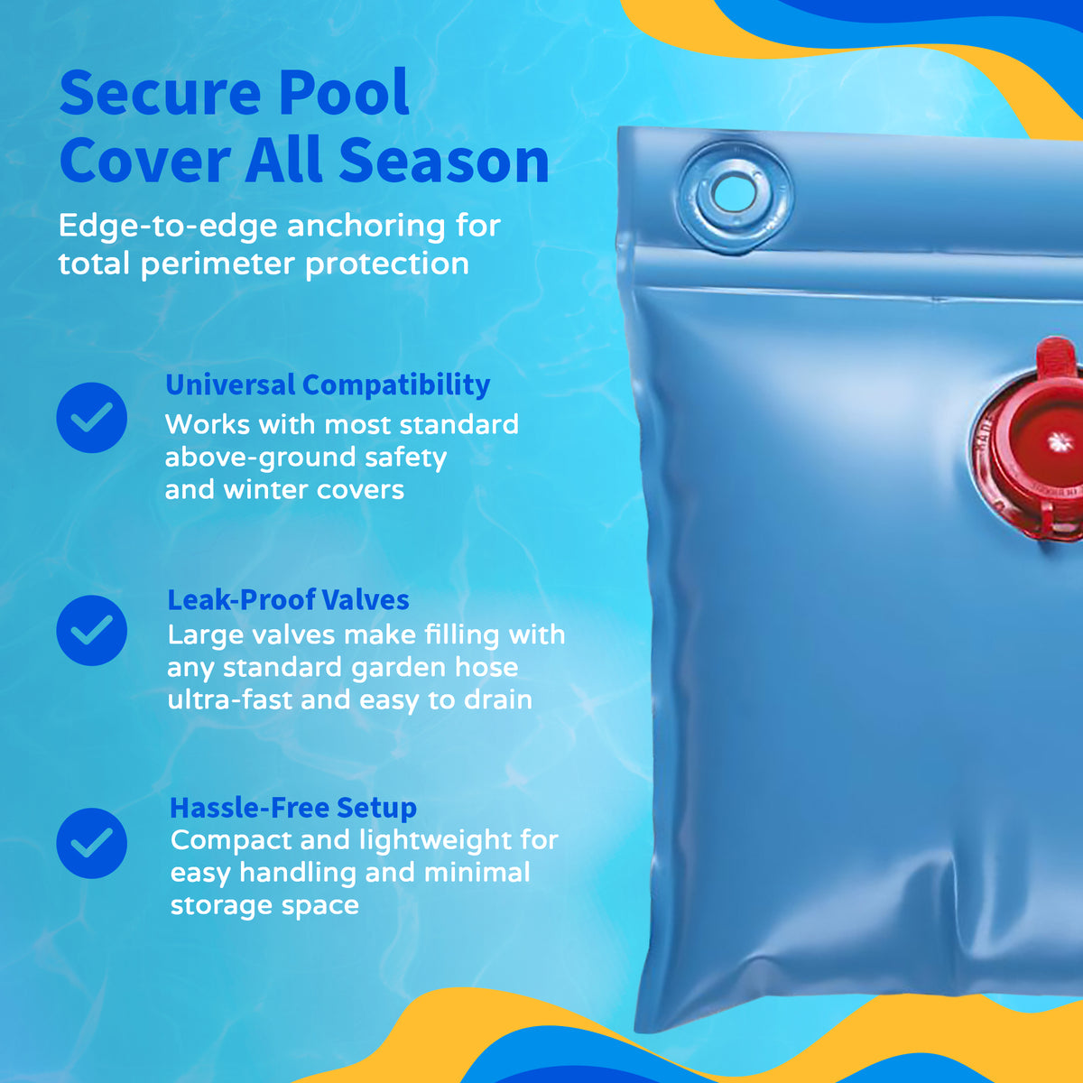 Blue Wave Above Ground Winter Cover Wall Bags, 4-Pack, feature detail (image 7)