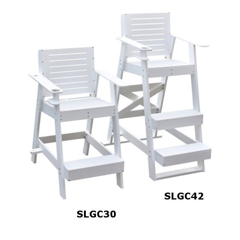 30" Seat Sentry Lifeguard Stand, White, Adirondack Style, SR Smith, SLGC30