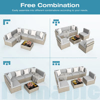 Axis 110" Classic Outdoor Sectional Set, 7-Piece