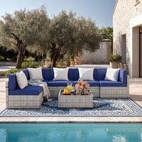 Axis 110" Classic Outdoor Sectional Set, 7-Piece