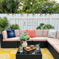 Axis 110" Classic Outdoor Sectional Set, 7-Piece