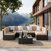 Axis 110" Classic Outdoor Sectional Set, 7-Piece