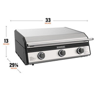 Blackstone 28" Deep Kitchen Griddle in Stainless Steel w/Hood