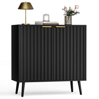 Pamapic Fluted Sideboard Cabinet with Adjustable Shelves for Living Room, Hallway, Entryway, Dining Room