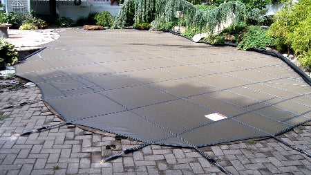 Meyco RuggedMesh 14' x 28' Rectangle Premium Mesh Pool Safety Cover, Green, MEY1428RM