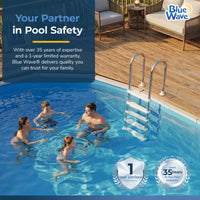 Standard Stainless Steel In-Pool Ladder for Above Ground Pools, feature detail (image 7)