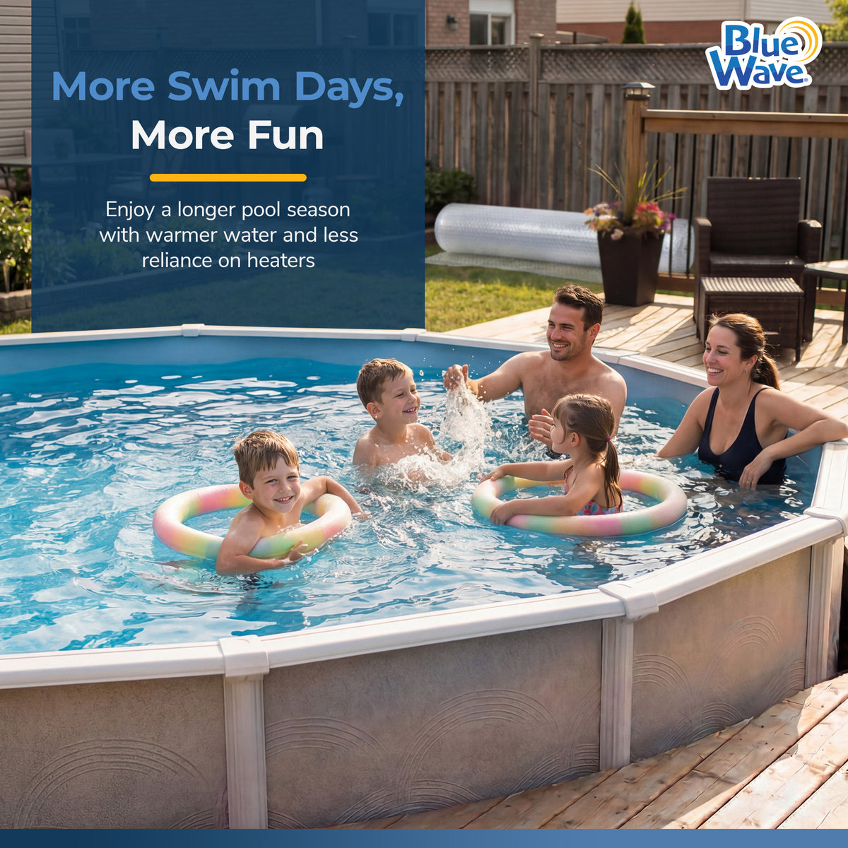 Blue Wave 30' Round 12 Mil Clear Solar Cover for Above Ground Pools, feature detail (image 4)