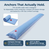 Blue Wave 10' Single Chamber Water Tube, Blue for In Ground Winter Covers, feature detail (image 7)