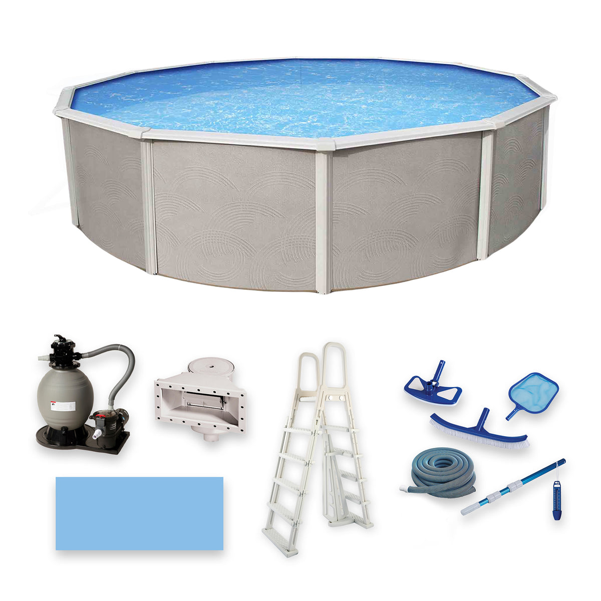 Belize 15' Round above-ground pool package, product photo (image 2)