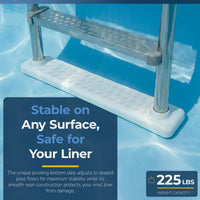 Premium Stainless Steel In-Pool Ladder for Above Ground Pools, feature detail (image 5)
