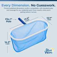 Aluminum Deep Pool Bag Rake with Chemical-Resistant Mesh, feature detail (image 4)
