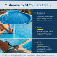 Blue Wave 18' x 36' Rectangle 12 Mil Blue Solar Cover for In-Ground Pools, feature detail (image 5)