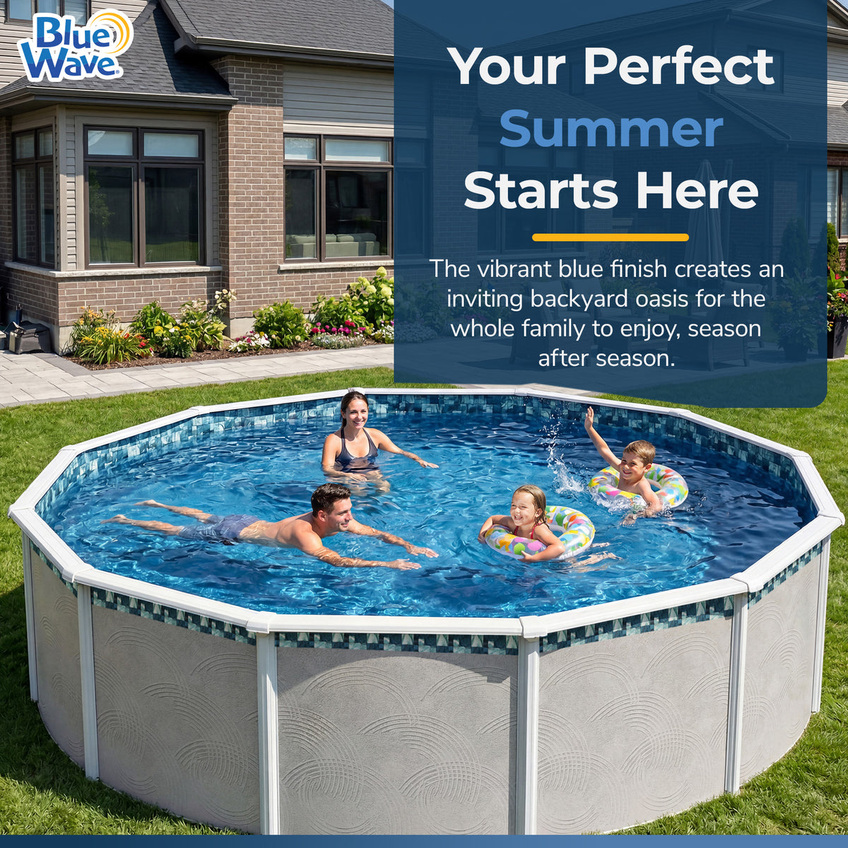 Emerald Coast pool liner, 24' Round, feature detail (image 3)