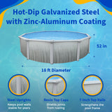 Martinique 18' Round above-ground pool package, feature detail (image 4)