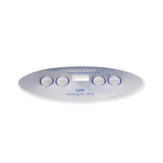 Marquis Spas 650-0648 Oval 4-Button Topside Overlay, Jets, Temp, Settings, Light